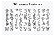 100 Funny Monster Characters Icons, a Decorative Illustration by Designfour (Thumbnail 3 of 7)