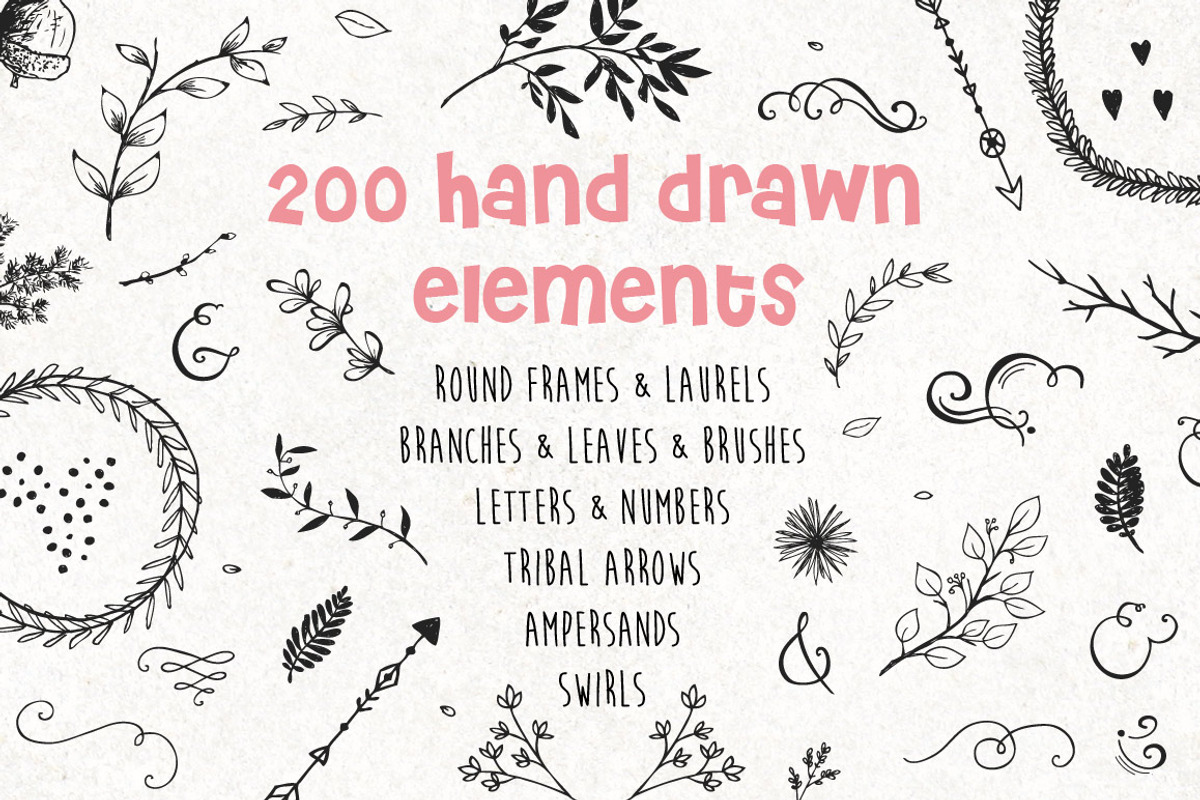 Decorate Everything! 200+ Elements, a Decorative Illustration by Julia Shvets (Photo 1 of 4)
