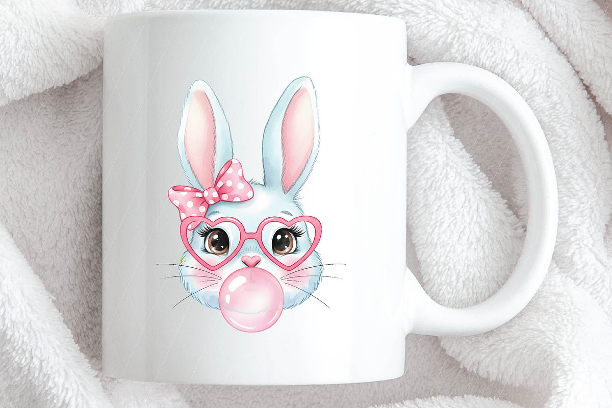 Coquette Easter Bunny Bubblegum Png, an Illustration by DreamPrint404 (Photo 2 of 6)
