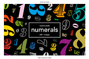 RS Numerals, a Font by resource.studio (Thumbnail 1 of 7)
