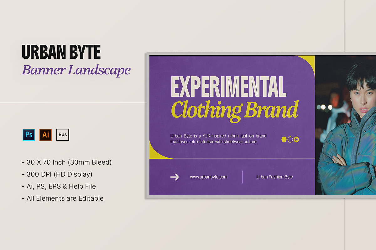 Urban Byte - Banner Landscape, a Print Template by StreaksideStd (Photo 1 of 3)
