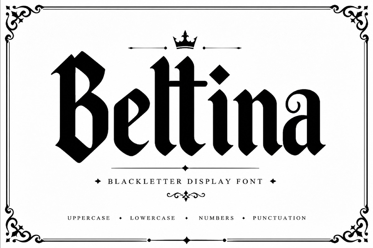 Beltina, a Blackletter Font by Wow Magic (Photo 1 of 4)