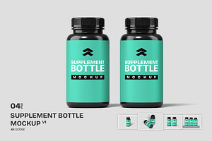 Supplement Bottle - Mockup, a Product Mockup by Rometheme Std