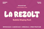 La Rezolt - Bubble Display Font, a Handwritten Font by twinstd (Thumbnail 1 of 10)