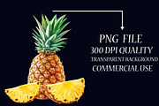 Pineapple watercolor clipart set, an Illustration by Libby Wishes (Thumbnail 4 of 7)