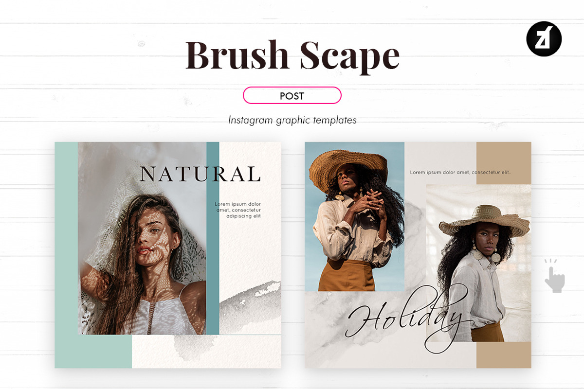 Brush scape social media graphic, a Social Media Template by Chanut is industries (Photo 2 of 11)
