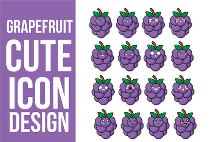 Grapefruit Cute Icons Design
