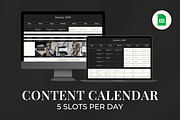 Social Media Content Calendar, a Marketing Template by Gilla Templates (Thumbnail 1 of 9)