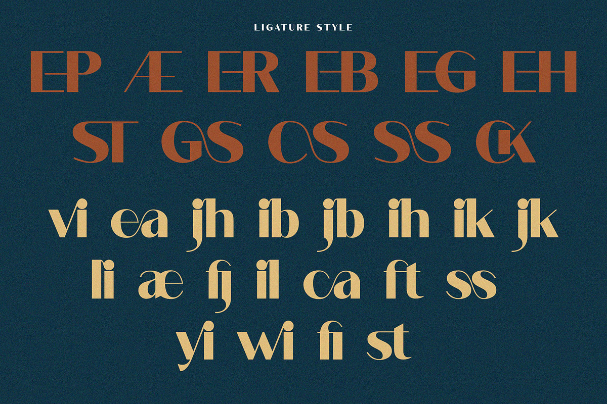 Fhunca Vinjhae Ligature Font, a Sans Serif Font by Font Kingdom (Photo 5 of 6)