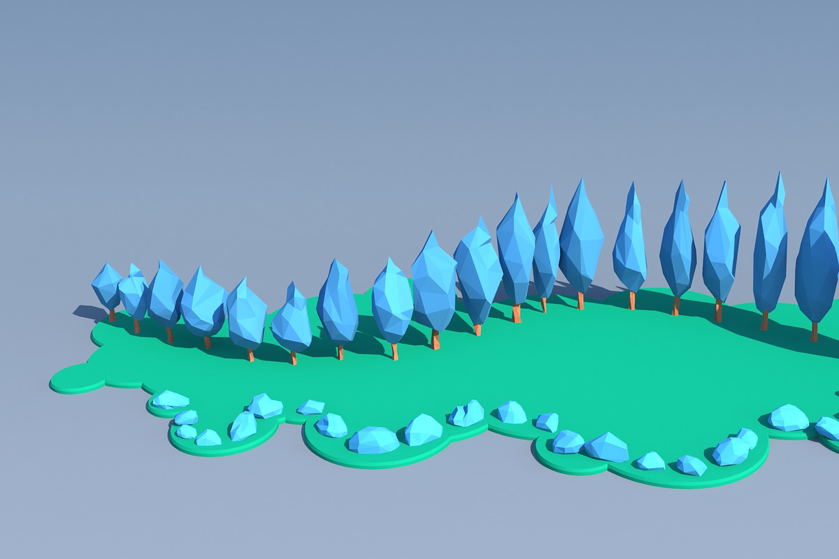 Trees and Bushes Pack - 02, an Environmental 3D Model by Saintpix (Photo 11 of 26)