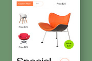 Interior Furniture Landing Page, an UI Kit Template by CreativeShaper (Thumbnail 4 of 6)