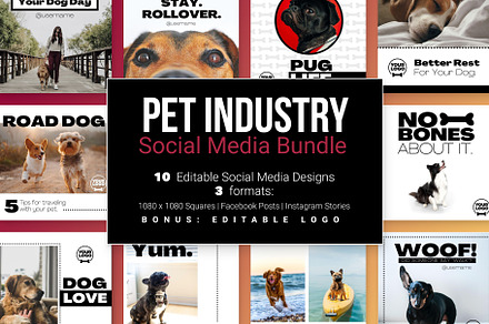 Pet Social Media Canva Templates
