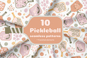 Pickleball paddles pattern set, a Pattern Graphic by Tani Kuzminka (Thumbnail 1 of 13)