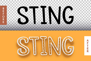 Sting Editable Text Effect