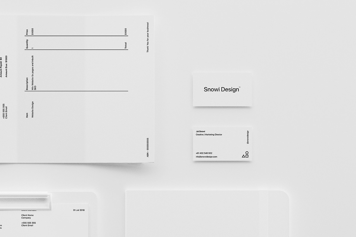 Minimal White Brand Mockup Pack, a Product Mockup by S48 Mockups (Photo 7 of 9)
