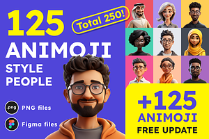 125 Animoji Style Avatars