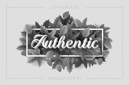Love & Peace vintage script, a Script Font by Vintage Font Lab