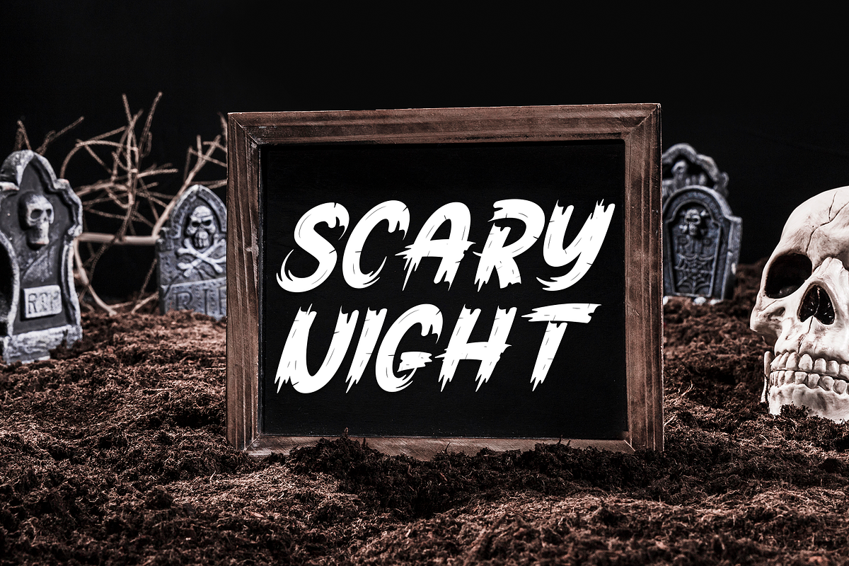 Groovy Halloween | Script Font, a Script Font by Scratchones (Photo 5 of 8)