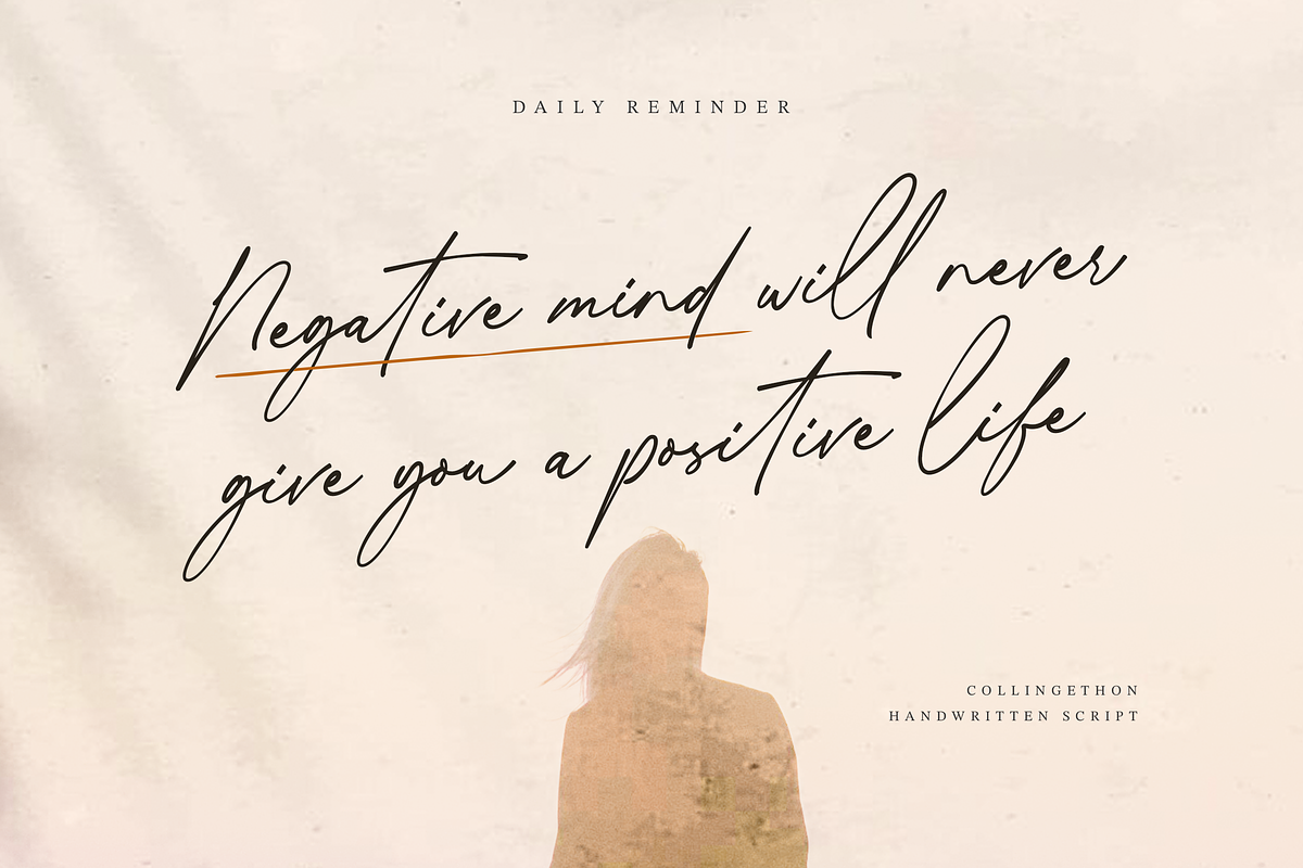 Collingethon Chic Handwritten Script, a Script Font by Namara Creative Studio (Photo 5 of 12)