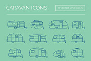 Caravan Icons, an Outline Icon by the cabin supply co (Thumbnail 1 of 4)