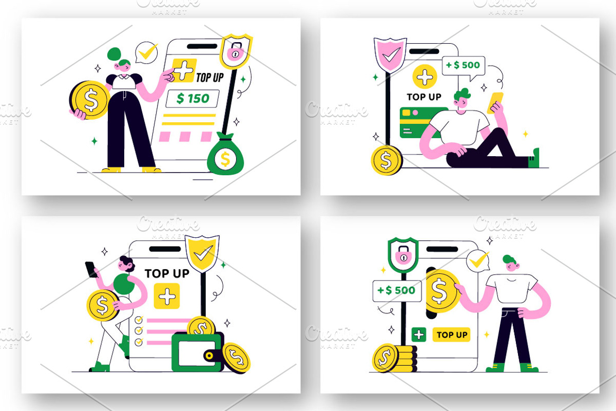 10 Top Up Balance Illustration, a Finance Illustration by denayunebgt (Photo 2 of 4)