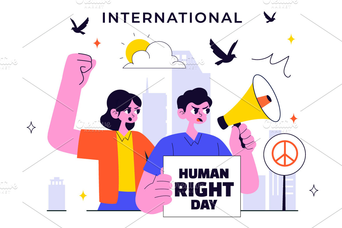 10 International Human Rights Day, a Person Illustration by denayunebgt (Photo 4 of 4)