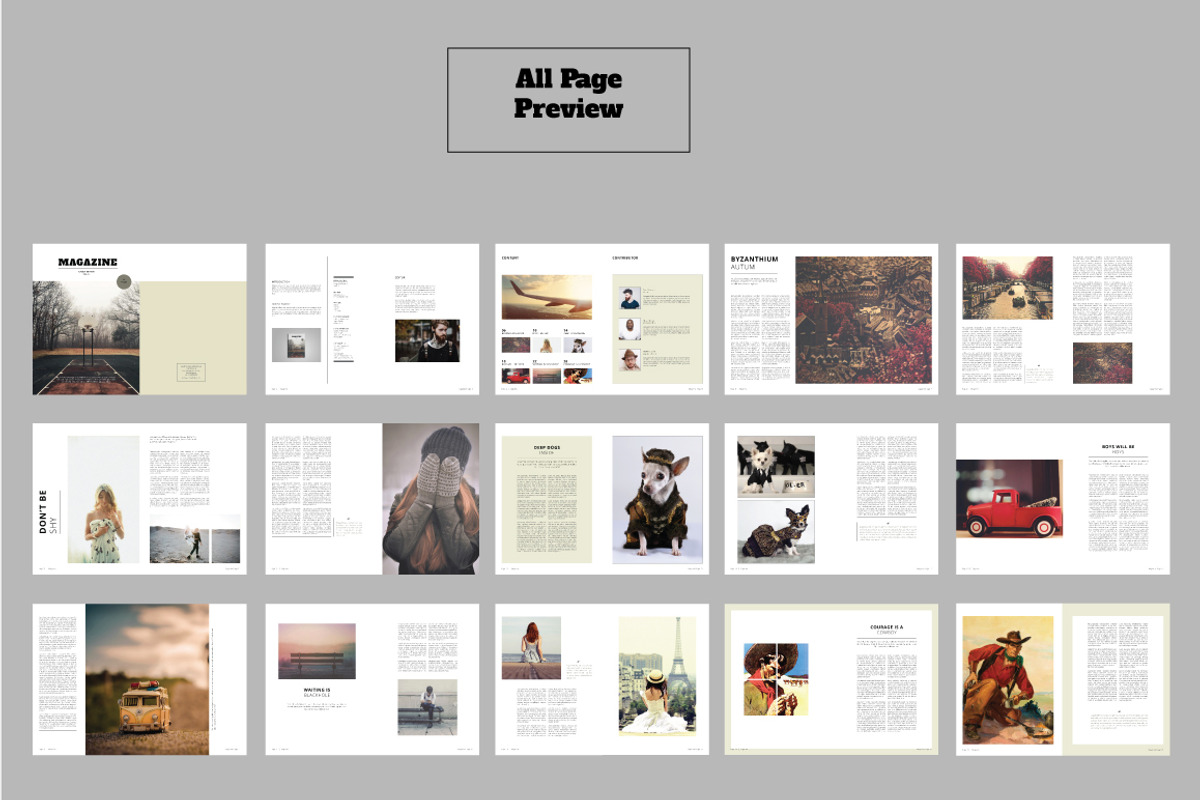 Magazine Bundle Template Indesign, a Magazine Template by Tiempo co (Photo 5 of 9)