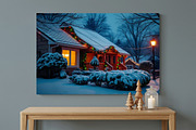 Cozy Winter House Stock Photo, a Holiday Photo by Aura Canyon HQ (Thumbnail 2 of 7)