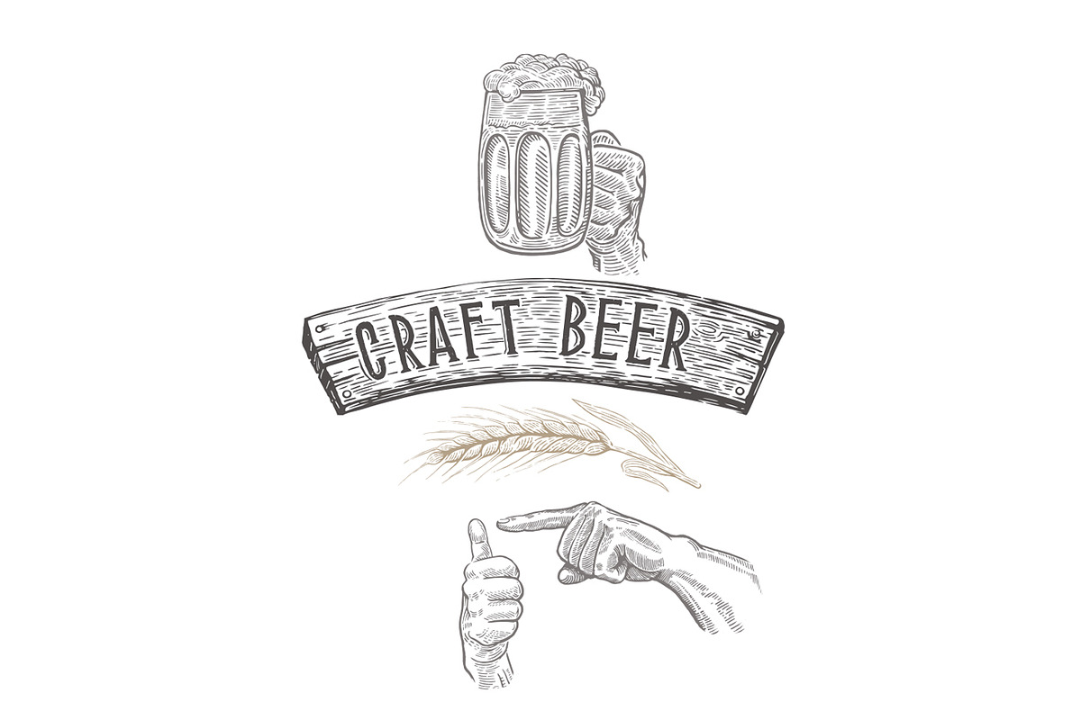 Brewer with mug beer, a Food Illustration by Countryside life (Photo 8 of 8)
