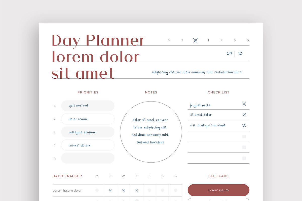 Creative Daily Planner, a Stationery Template by Filip Studio (Photo 4 of 6)