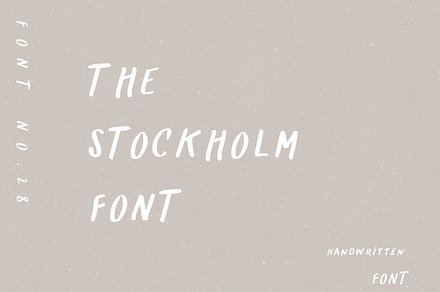 THE STOCKHOLM FONT / handwritten