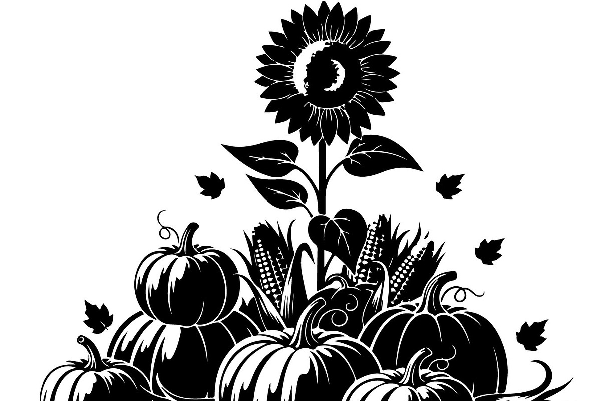 Thanksgiving Harvest Silhouette, an Illustration by Creativeshirt (Photo 13 of 51)