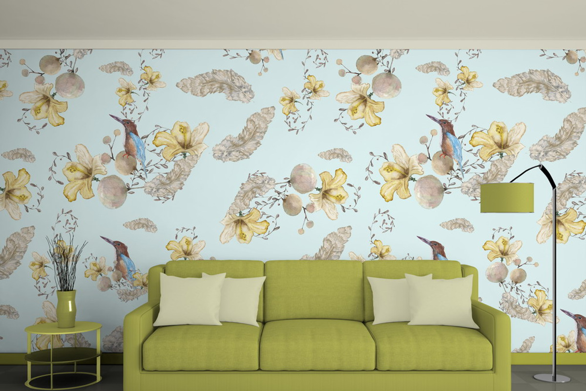 Birds and flowers watercolor, an Animal Illustration by JuliaFast (Photo 7 of 8)