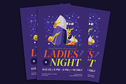 Ladies Night Flyer, a Flyer Template by Gumico Studio. (Thumbnail 2 of 3)