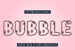 Bubble Outline Decorative font, a Serif Font by MaxArt Foundry