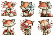Whimsical Spring Fox Clipart, an Illustration by Designworld (Thumbnail 3 of 4)