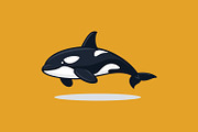 Orca in professional flat vector, an Animal Illustration by Pray Art Design Studio (Thumbnail 2 of 3)