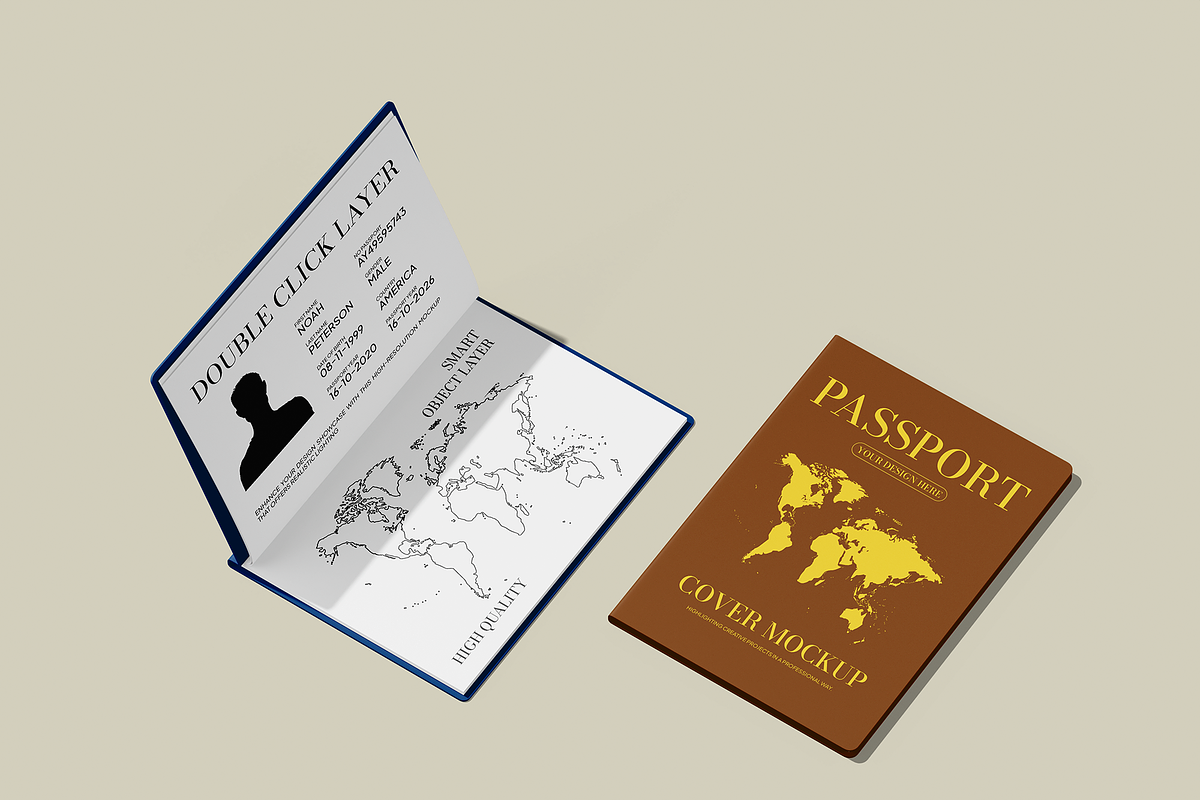 Passport Cover Mockup, a Product Mockup by Bartama Graphic (Photo 2 of 3)