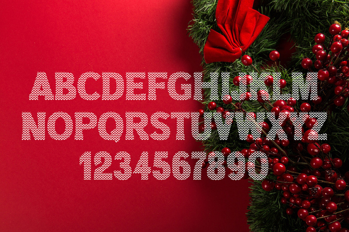 Santa Ugly Sweater - Christmas Font, a Font by vladocar (Photo 8 of 9)