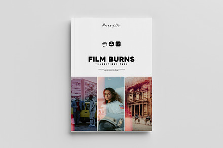 Film burn transition overlay pack, an Object Graphic by Presets store