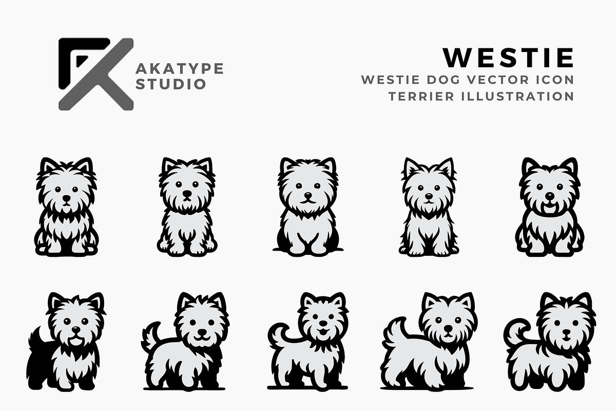 Westie Icon Vector, a Solid Icon by Akatype Studio (Photo 1 of 3)