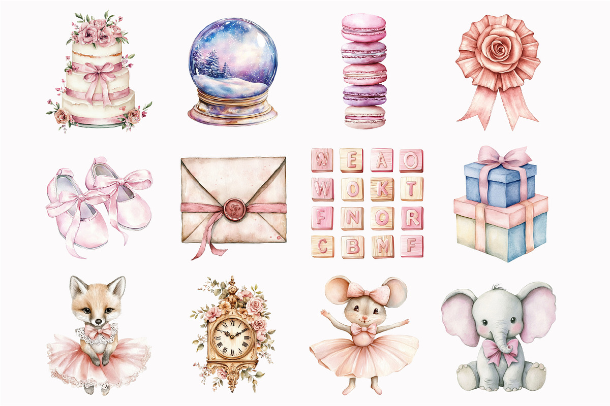 Pink Baby Girl Clipart, an Illustration by Design Market (Photo 4 of 5)