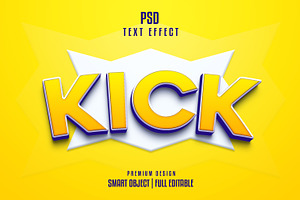 Kick Comic Style Text Effect