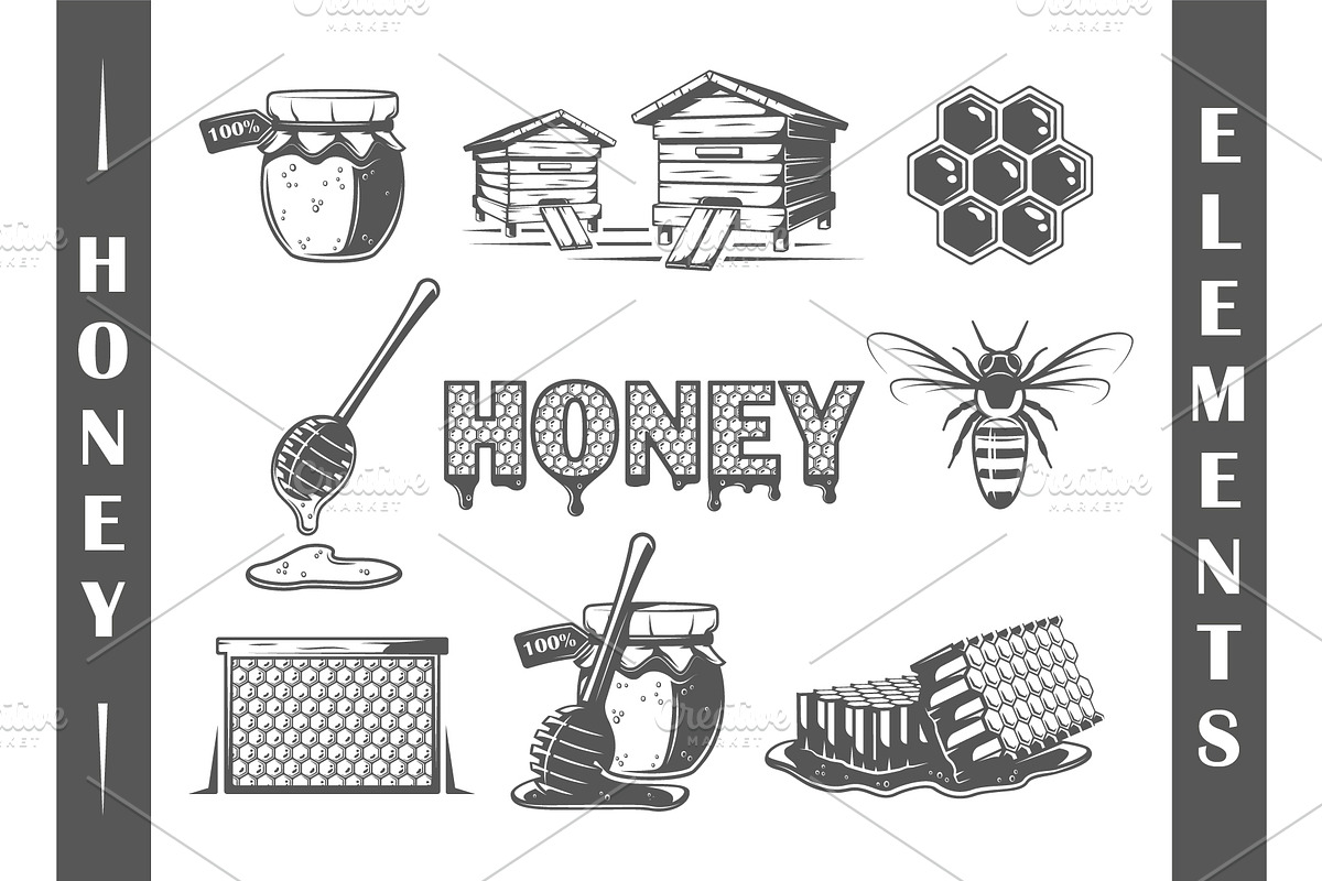 18 Honey Logos Templates, a Branding & Logo Template by Art Design (Photo 4 of 19)