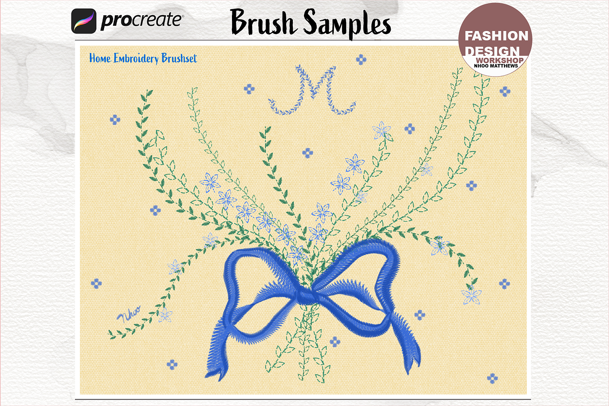 61 Home Embroidery Stitch Brushes, a Brush Add-On by Fashion Workshop Bkk (Photo 4 of 13)