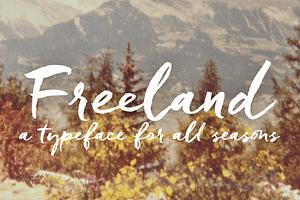 Freeland, a Script Font by Trial by Cupcakes