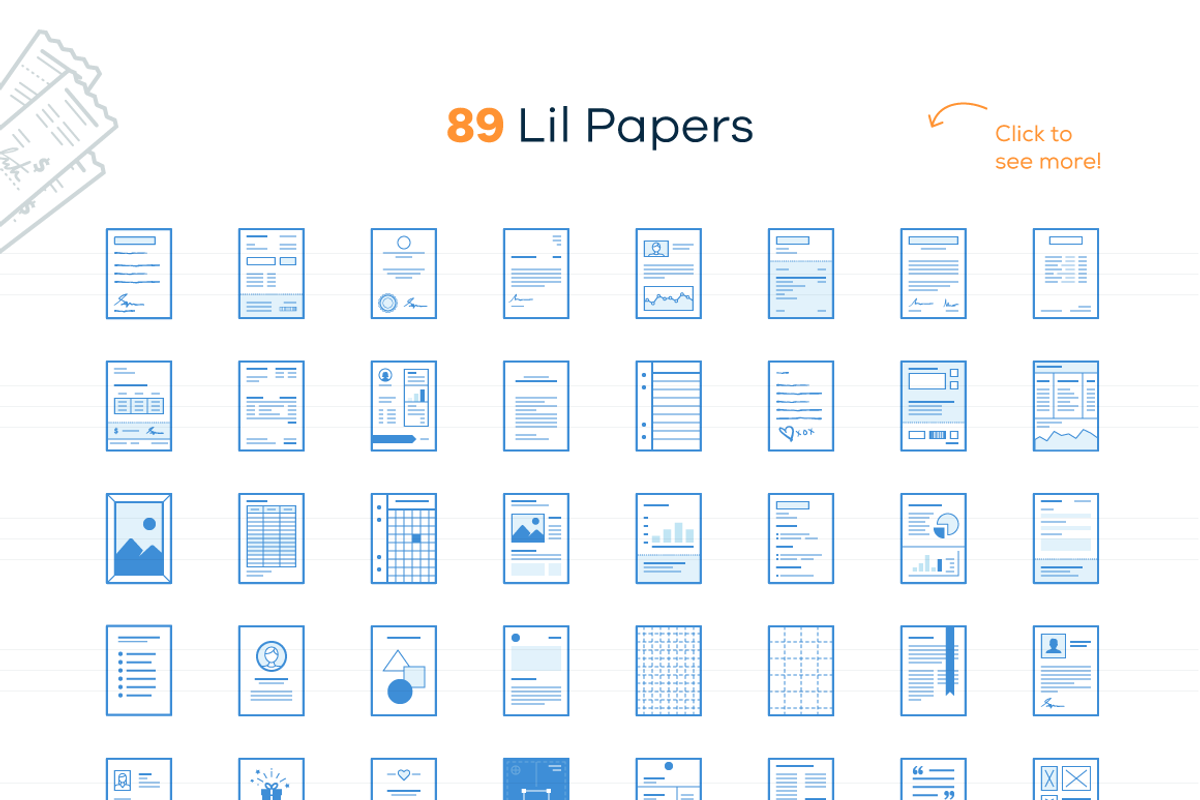 Lil Papers - 176 paper icons, an Icon by Lil Squid (Photo 2 of 4)