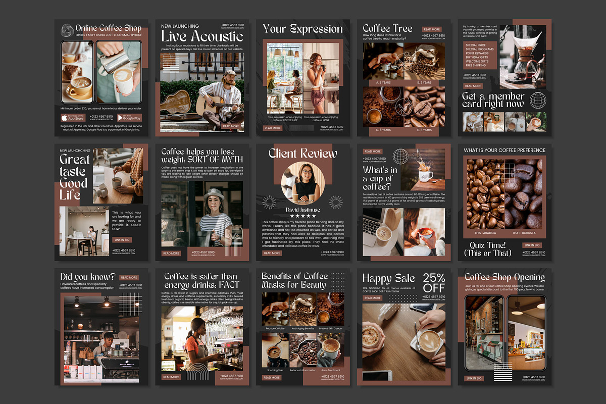 Social Media Growth Pack for Coffee, a Social Media Template by cmatworks (Photo 2 of 4)