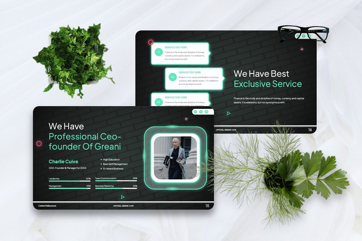 Greani - Corporate Powerpoint, a Presentation Template by Dhabee (Photo 5 of 7)