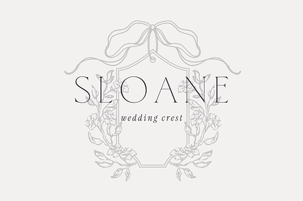 Sloane Floral Wedding Crest